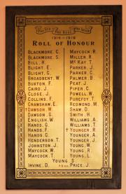 St. Laurence's Church Great War roll of Honour