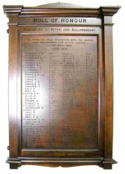 St. Peter's Church Roll of Honour