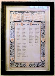 Rathmines Holy Trinity Church Great War Roll of Honour